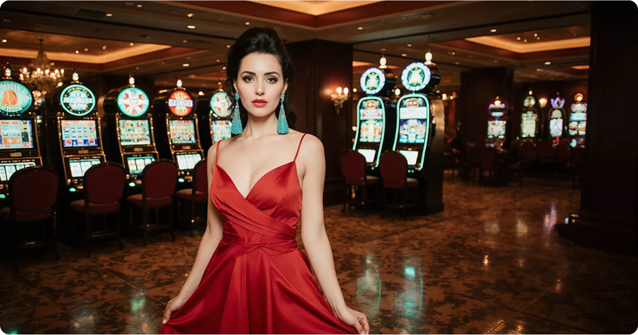 Qızıl işıqlar fonu Pin-Up